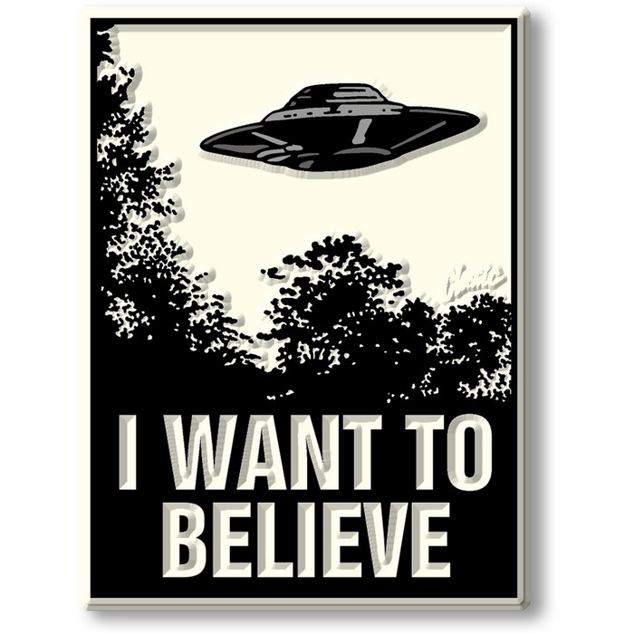 ''NOV-UFO UFO ''''I Want to Believe'''' POSTER Magnet''